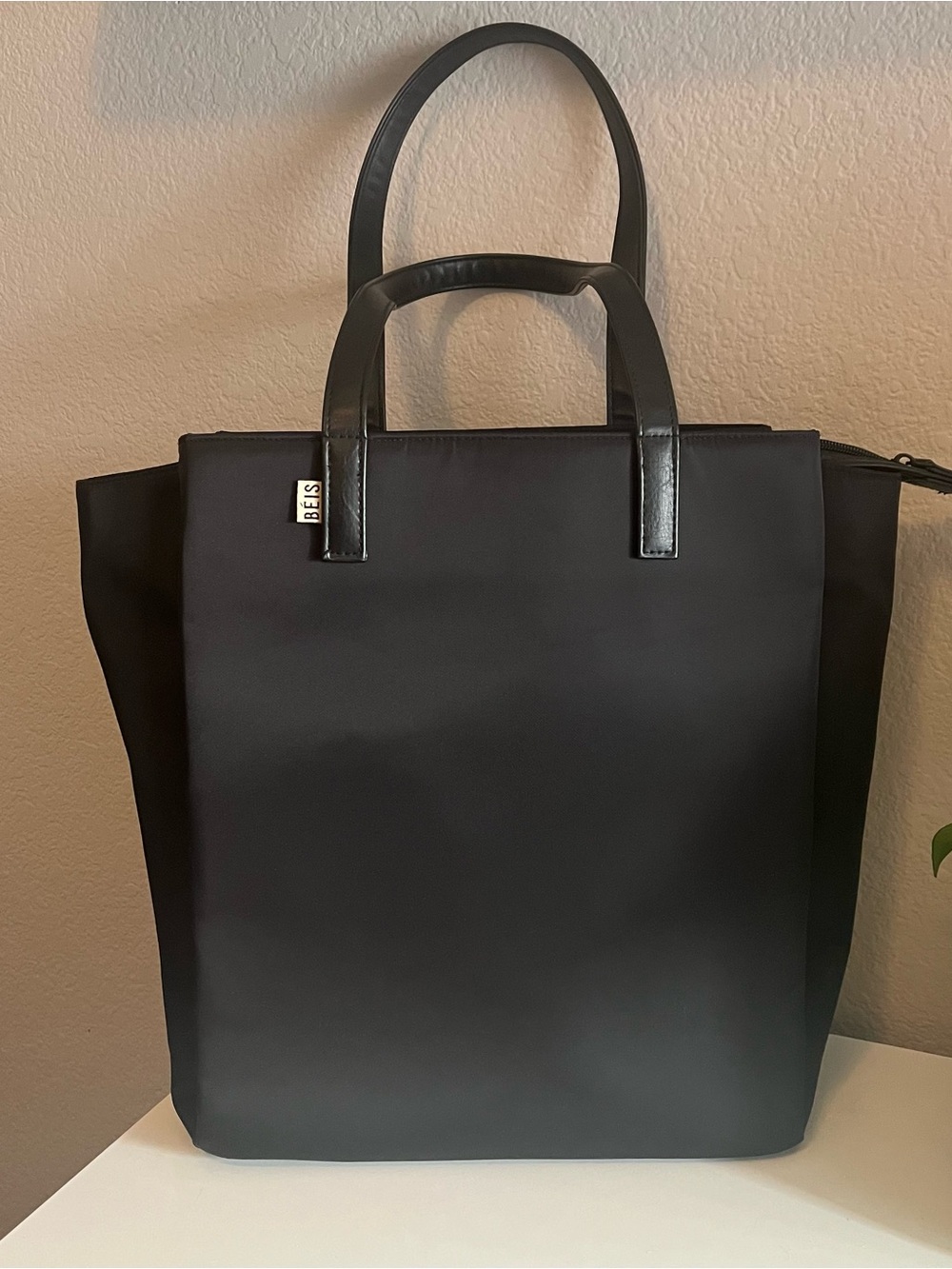 BÉIS Black Nylon Tote Bag